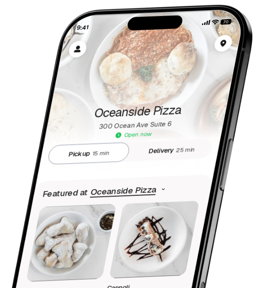 Oceanside Pizza app preview