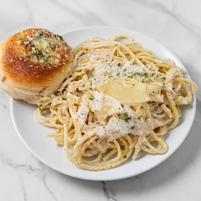 Kids Spaghetti with Alfredo.